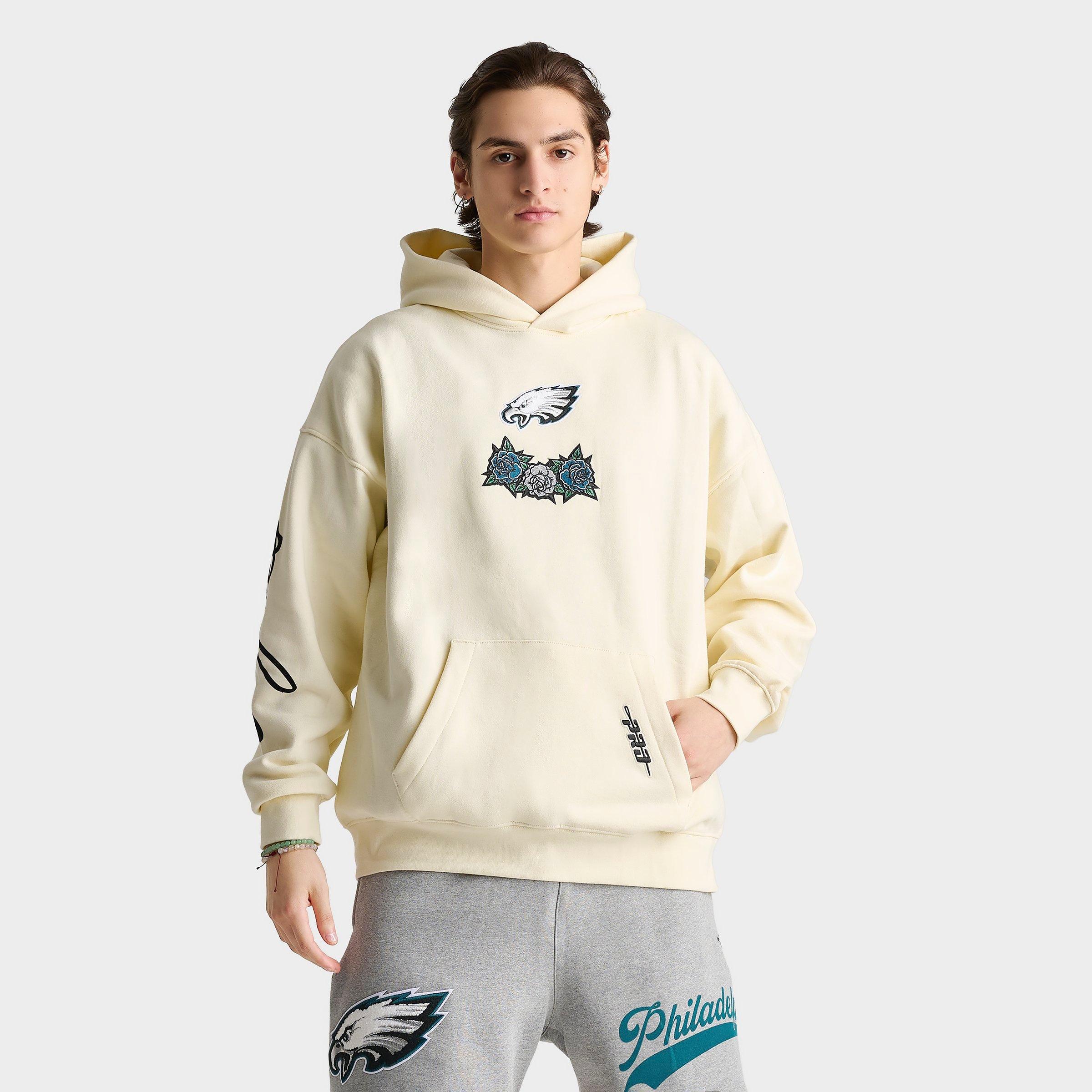 Pro Standard Philadelphia Eagles NFL Fire and Roses Drop Shoulder Pullover Hoodie