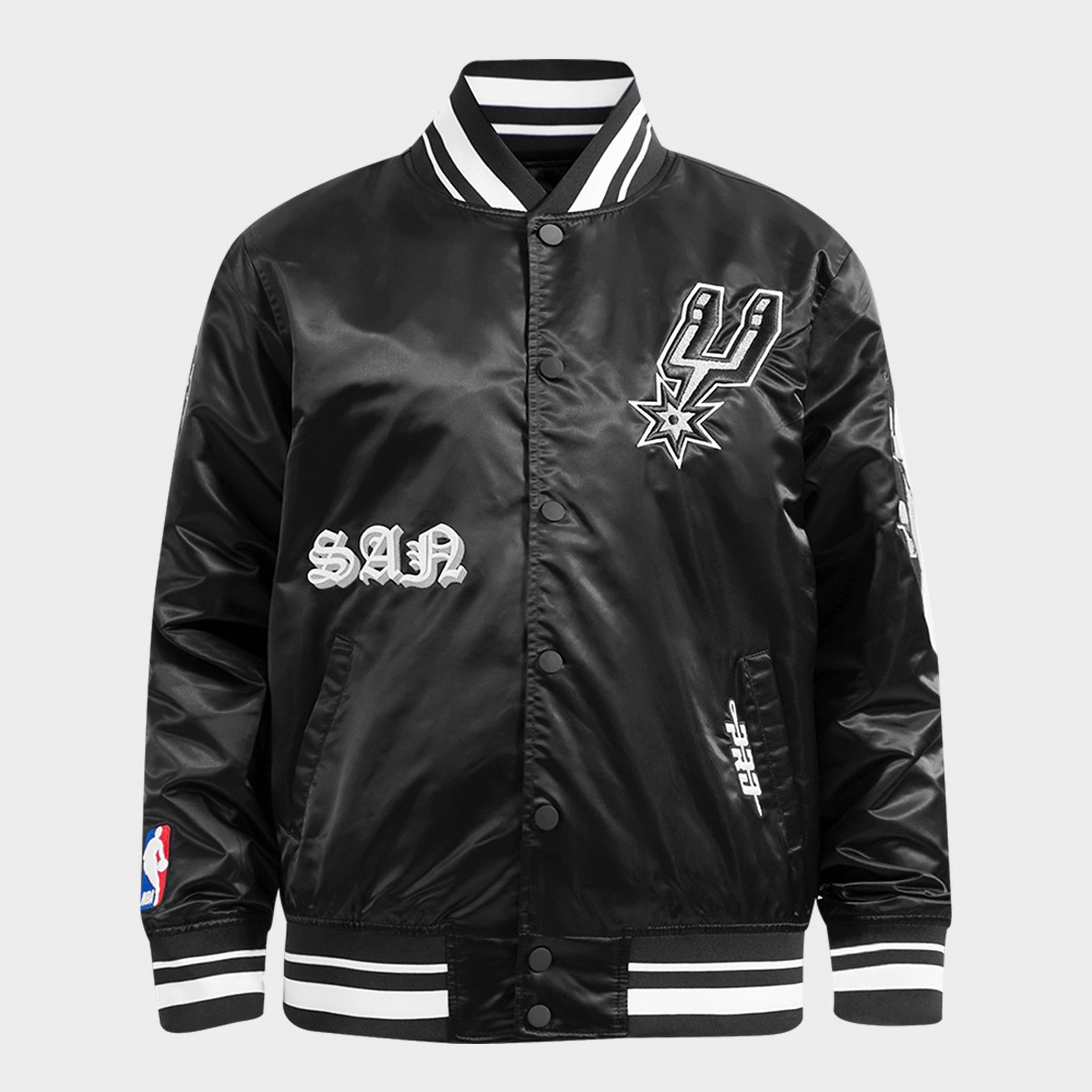 Pro Standard San Antonio Spurs NBA Old English Satin Jacket
