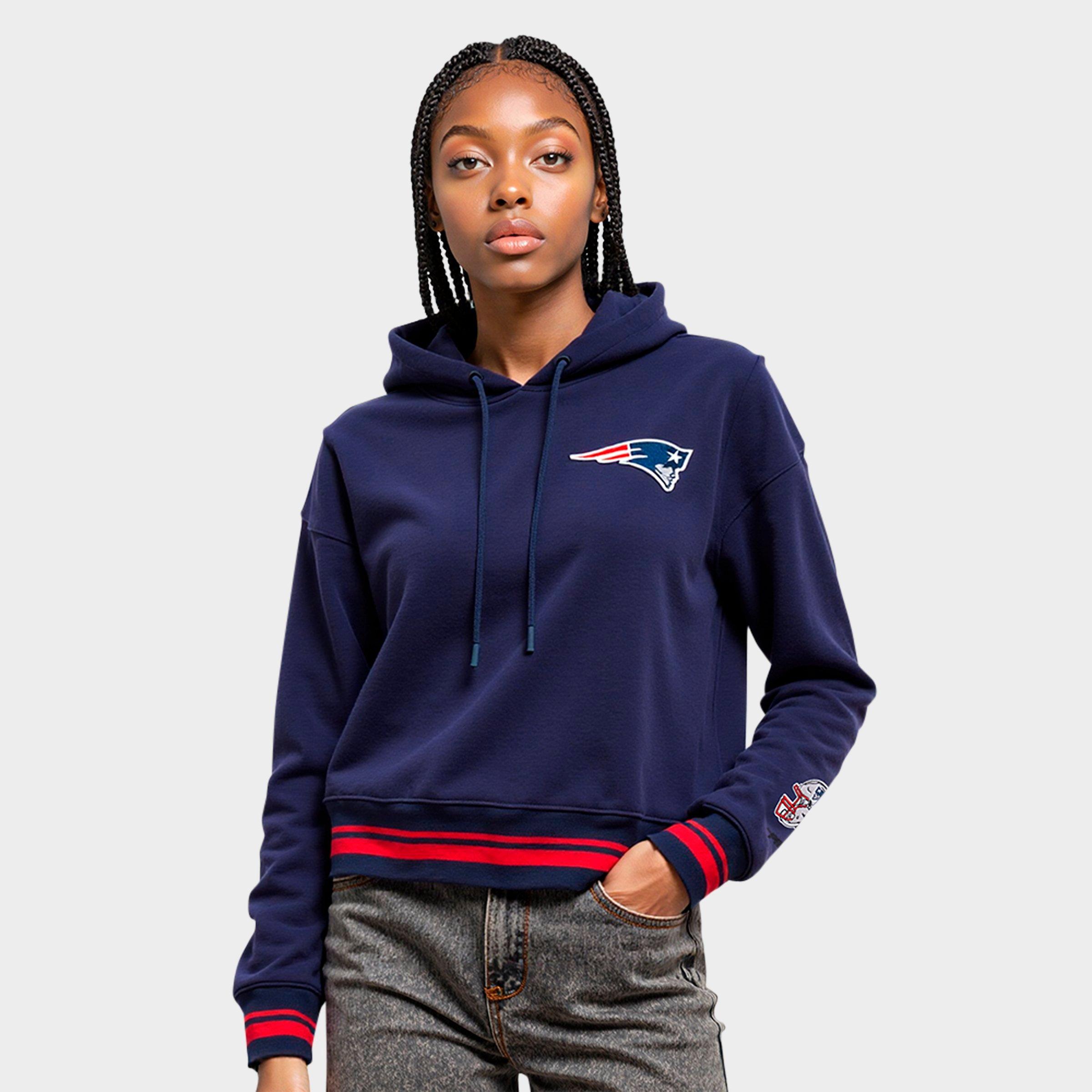 Pro Standard New England Patriots NFL Mashup Rib Cropped Pullover Hoodie