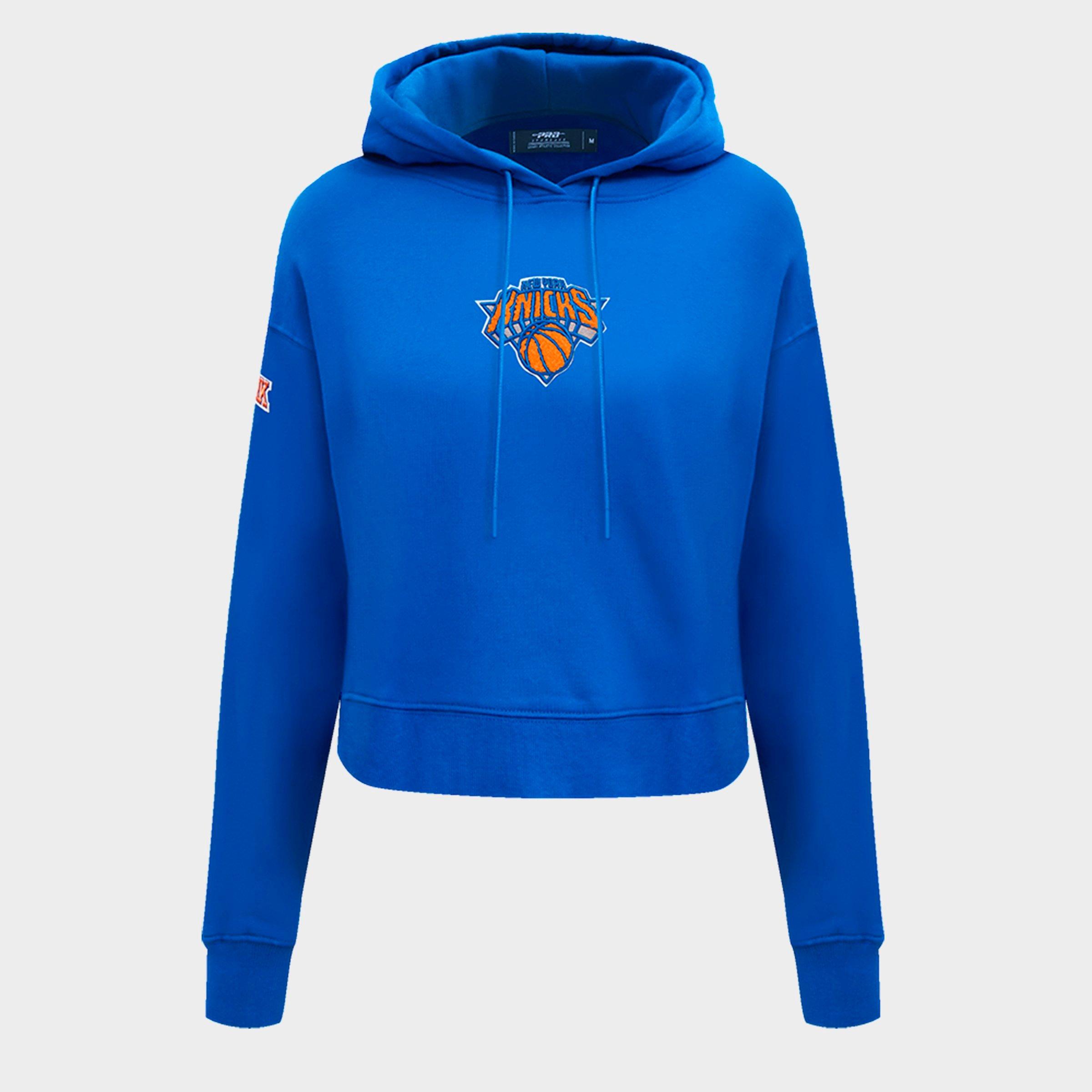 Pro Standard New York Knicks NBA Classic Fleece Cropped Pullover Hoodie