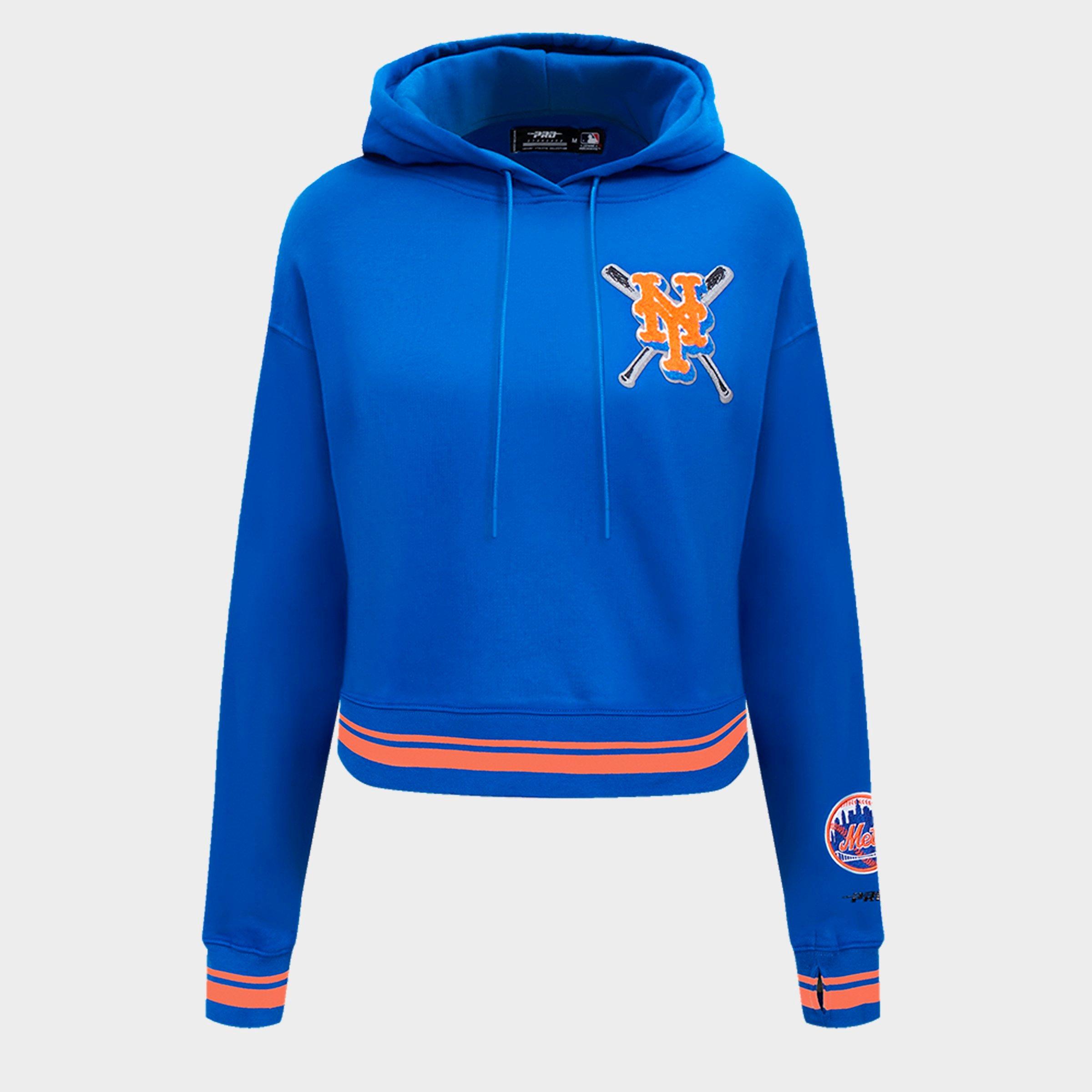 Pro Standard New York Mets MLB Mashup Rib Cropped Pullover Hoodie