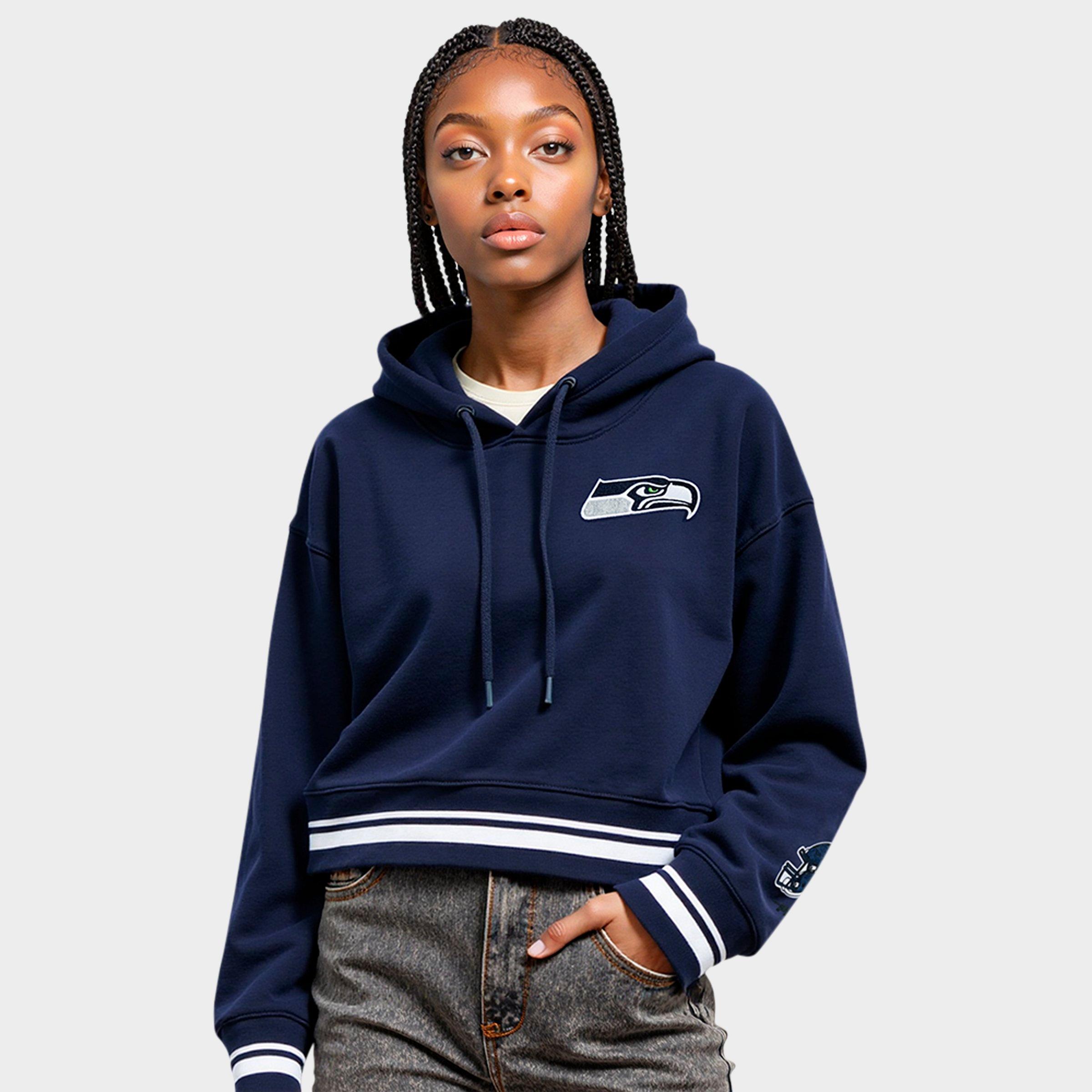 Pro Standard Seattle Seahawks NFL Mashup Rib Cropped Pullover Hoodie