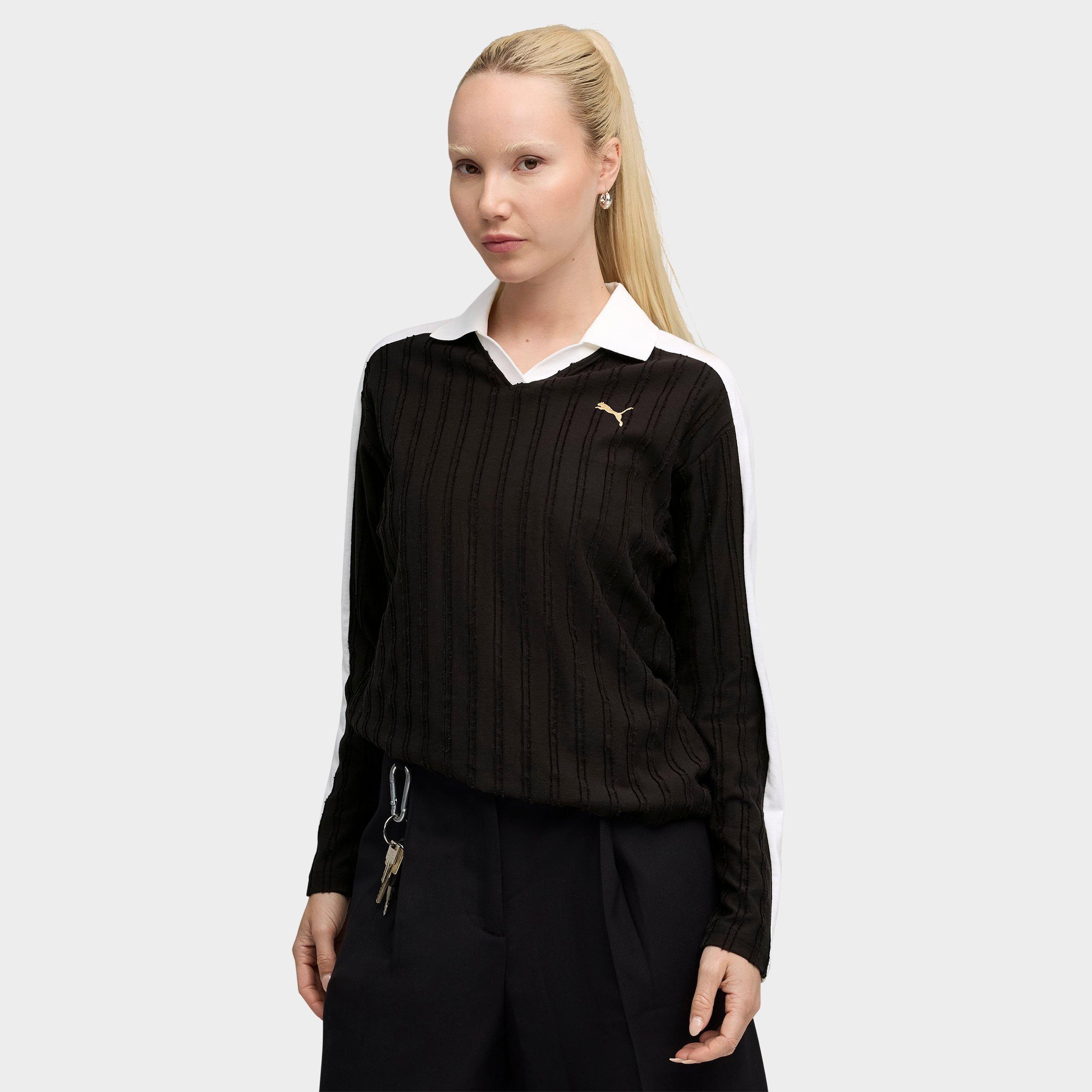 Puma T7 Relaxed Long-Sleeve Polo T-Shirt
