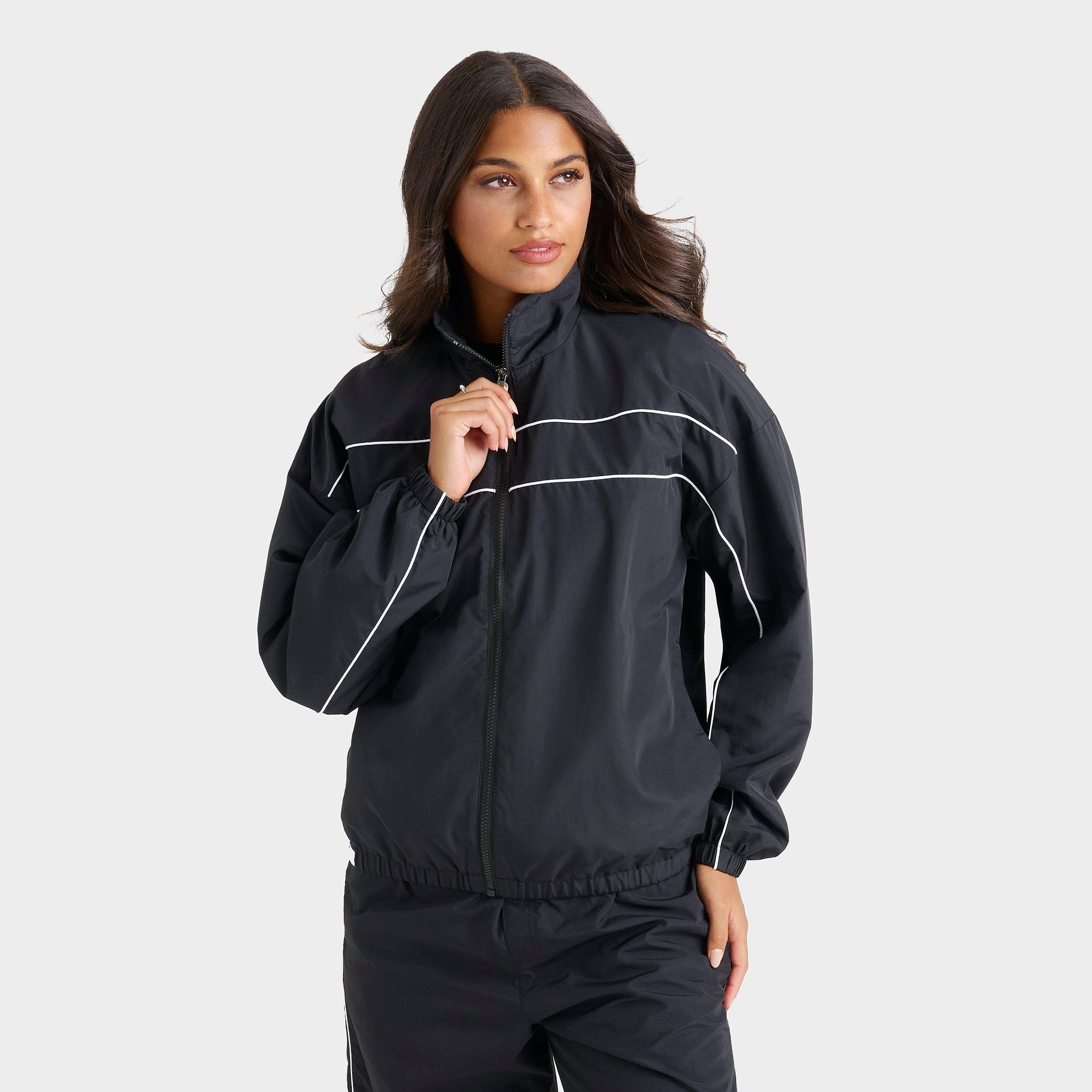 DAILYSZN Weather-Resistant Piped Woven Full-Zip Jacket