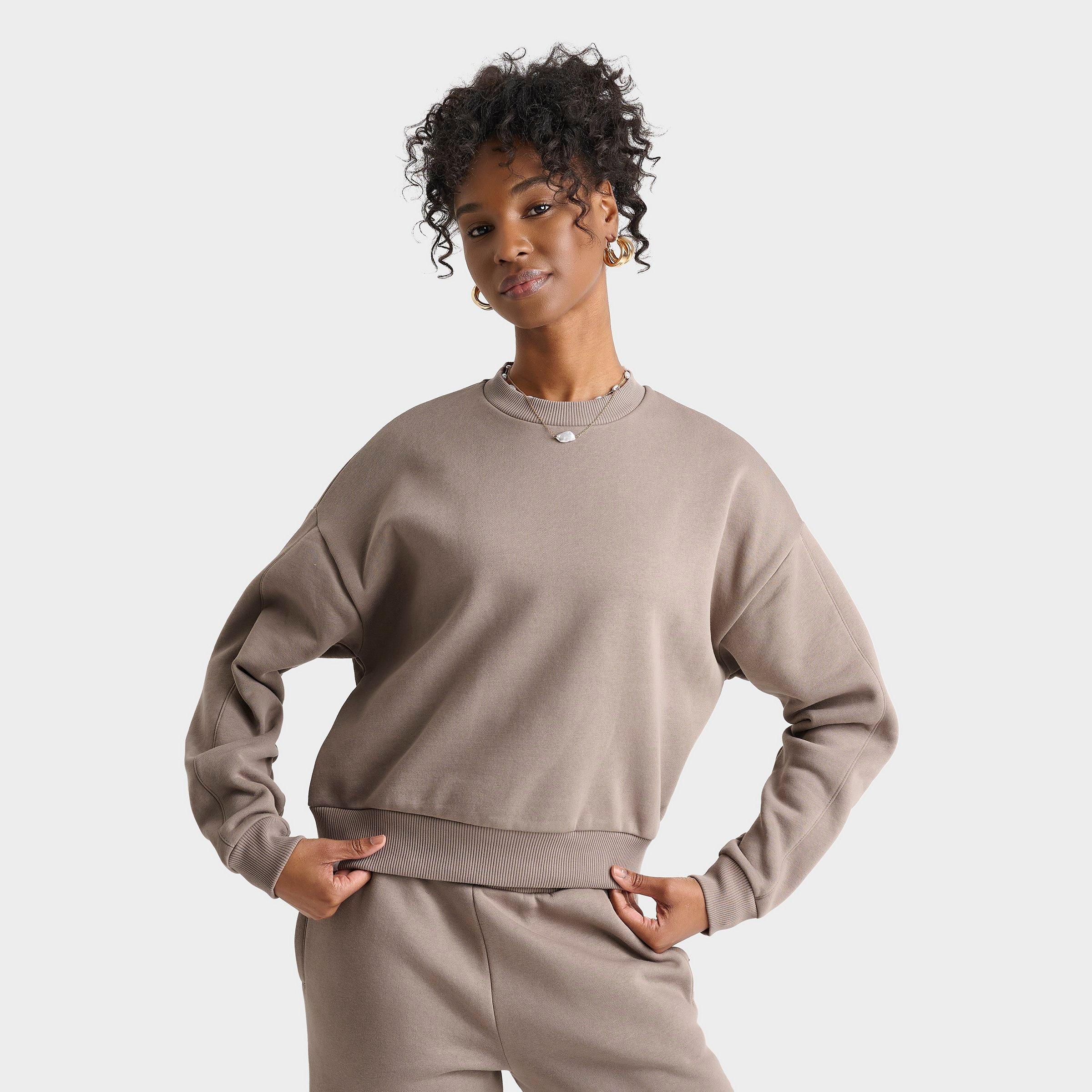 DAILYSZN Boxy Fleece Crewneck Sweatshirt