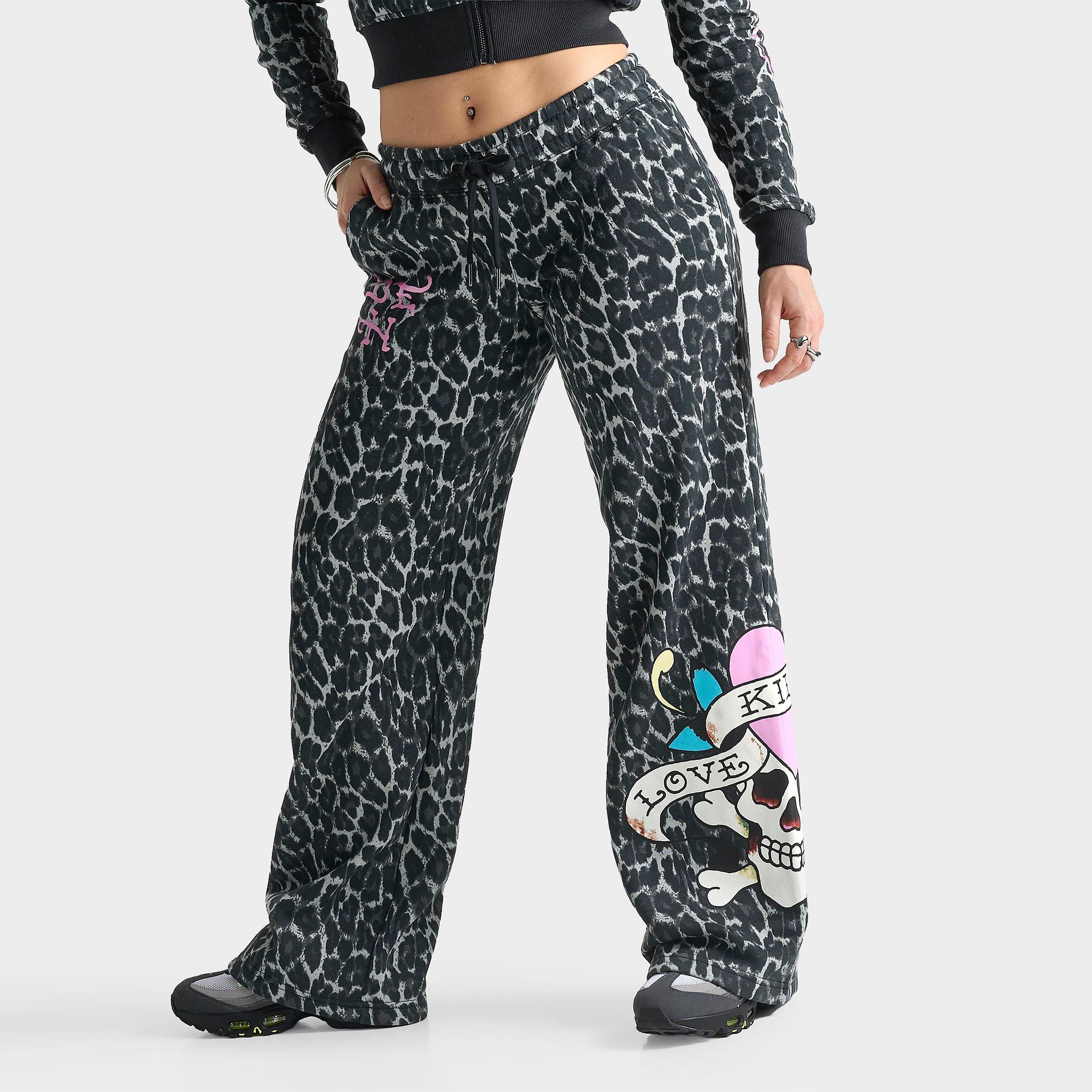 Ed Hardy "Love Kills Slowly" Bootcut Fleece Jogger Pants