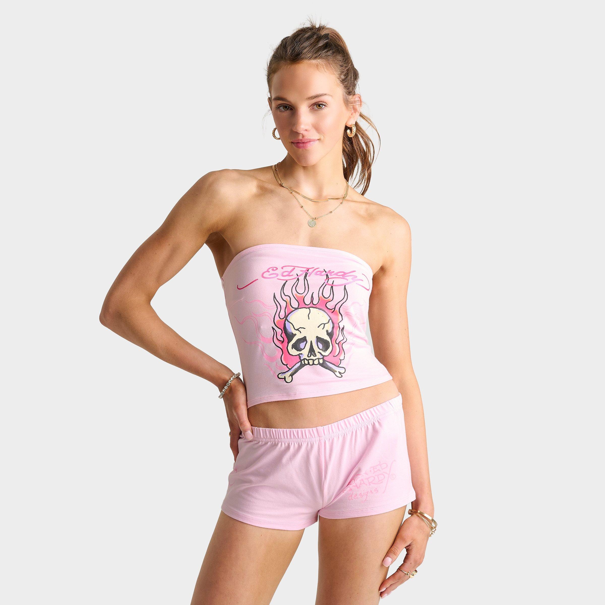 Ed Hardy Flaming Skull Tube Top
