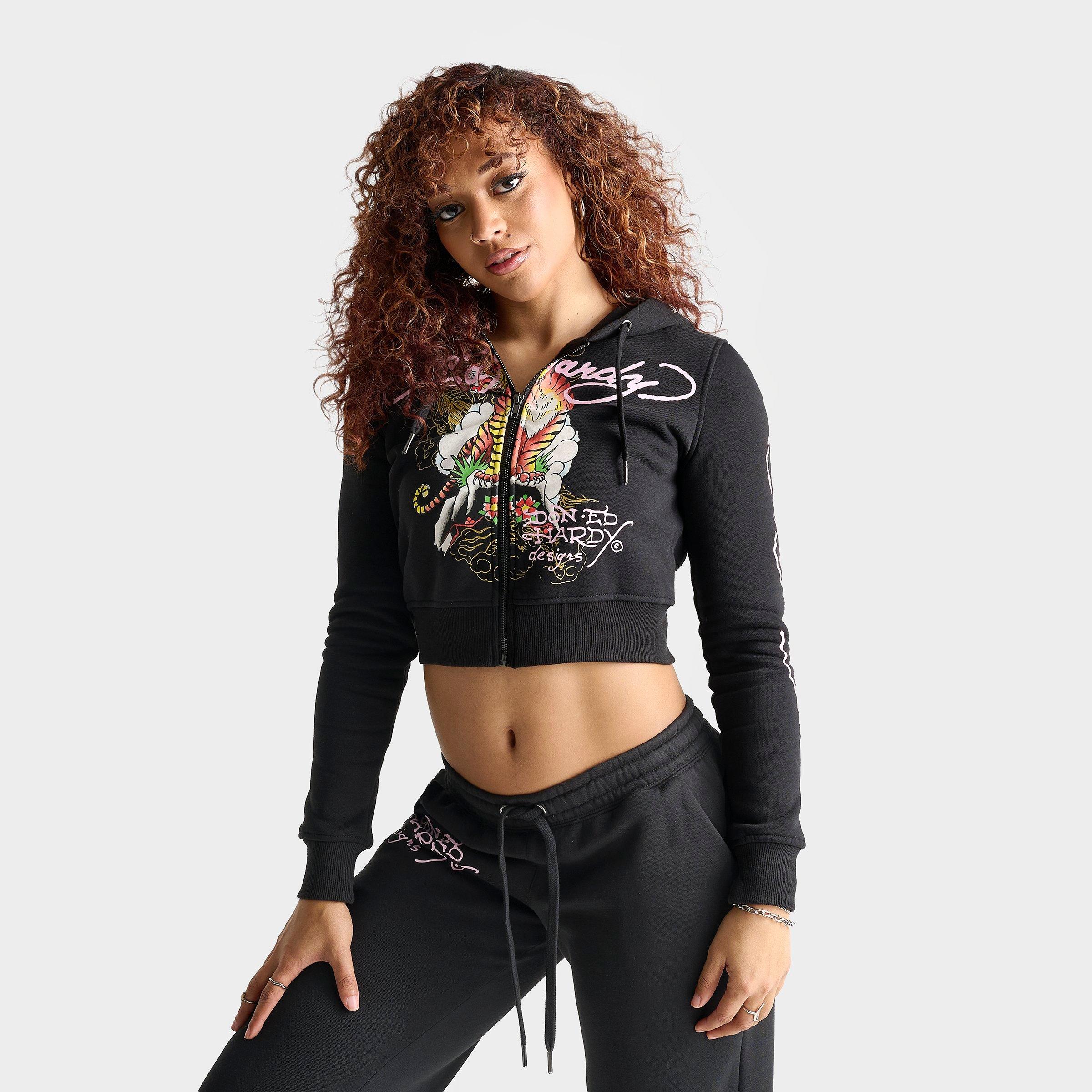 Ed Hardy Mountain Tiger Fleece Full-Zip Hoodie