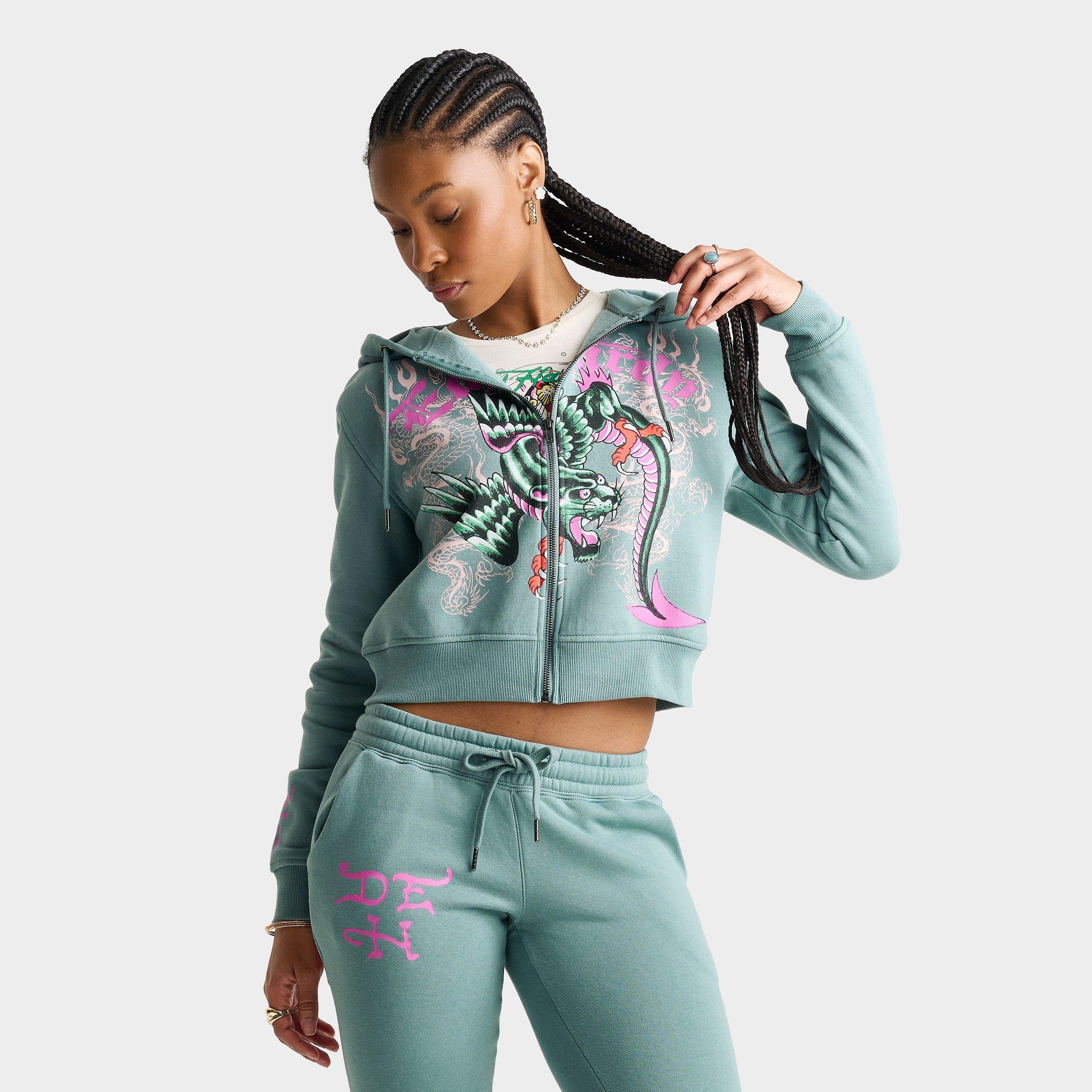 Ed Hardy Wings Fleece Full-Zip Hoodie