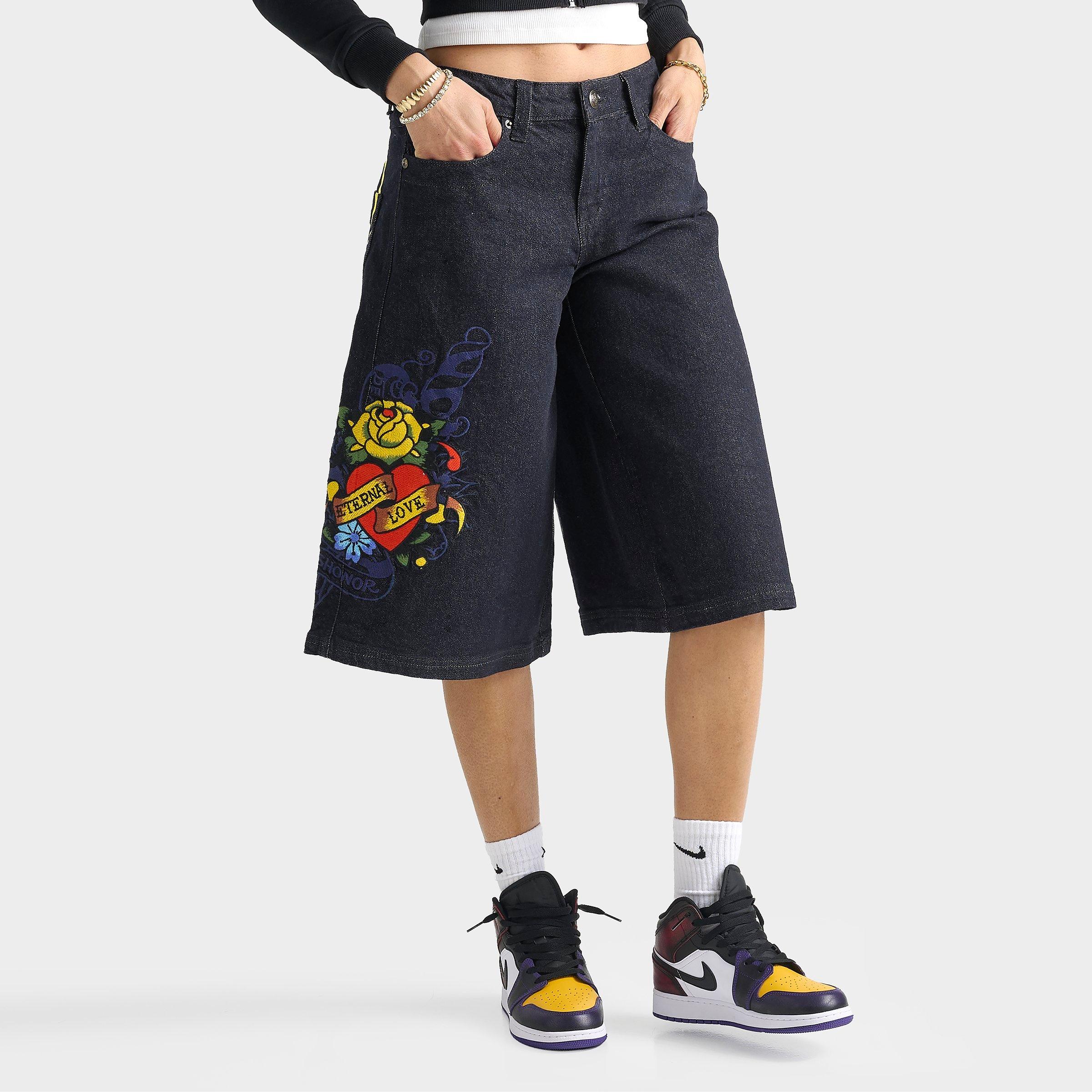 Ed Hardy Eternal Love Long Denim Jorts