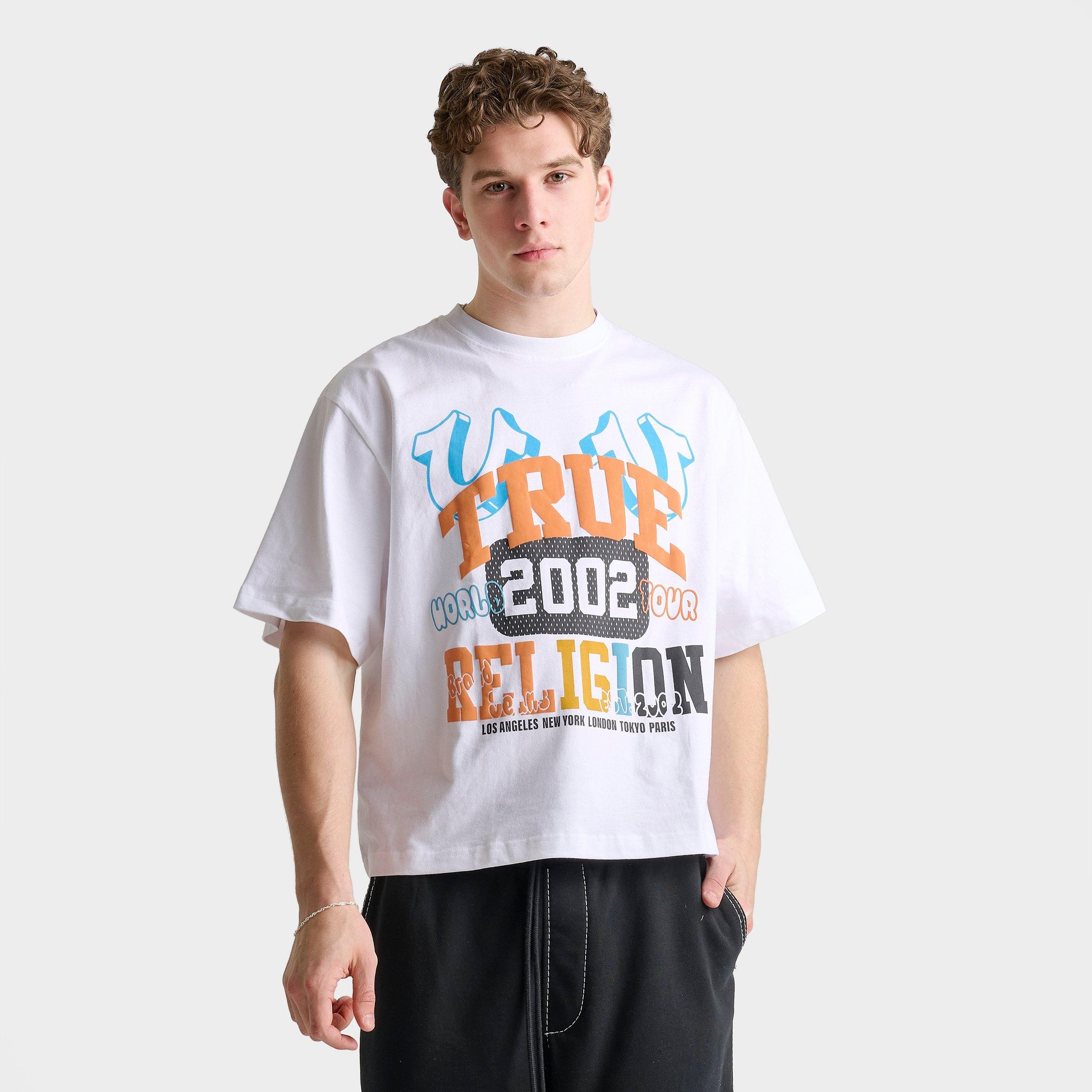 True Religion University Logo Heavyweight Boxy Crop T-Shirt