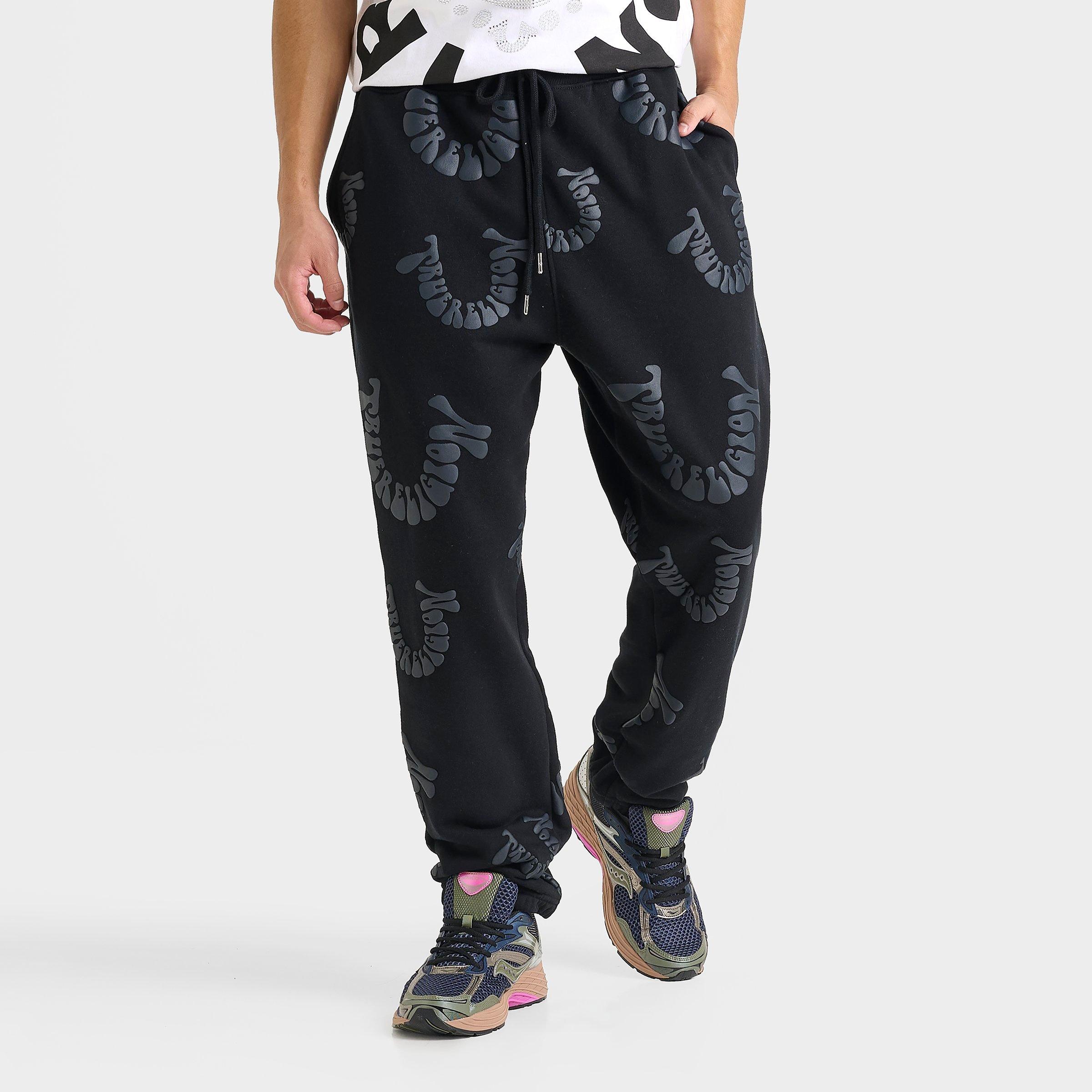 True Religion Warped Logo Fleece Jogger Pants