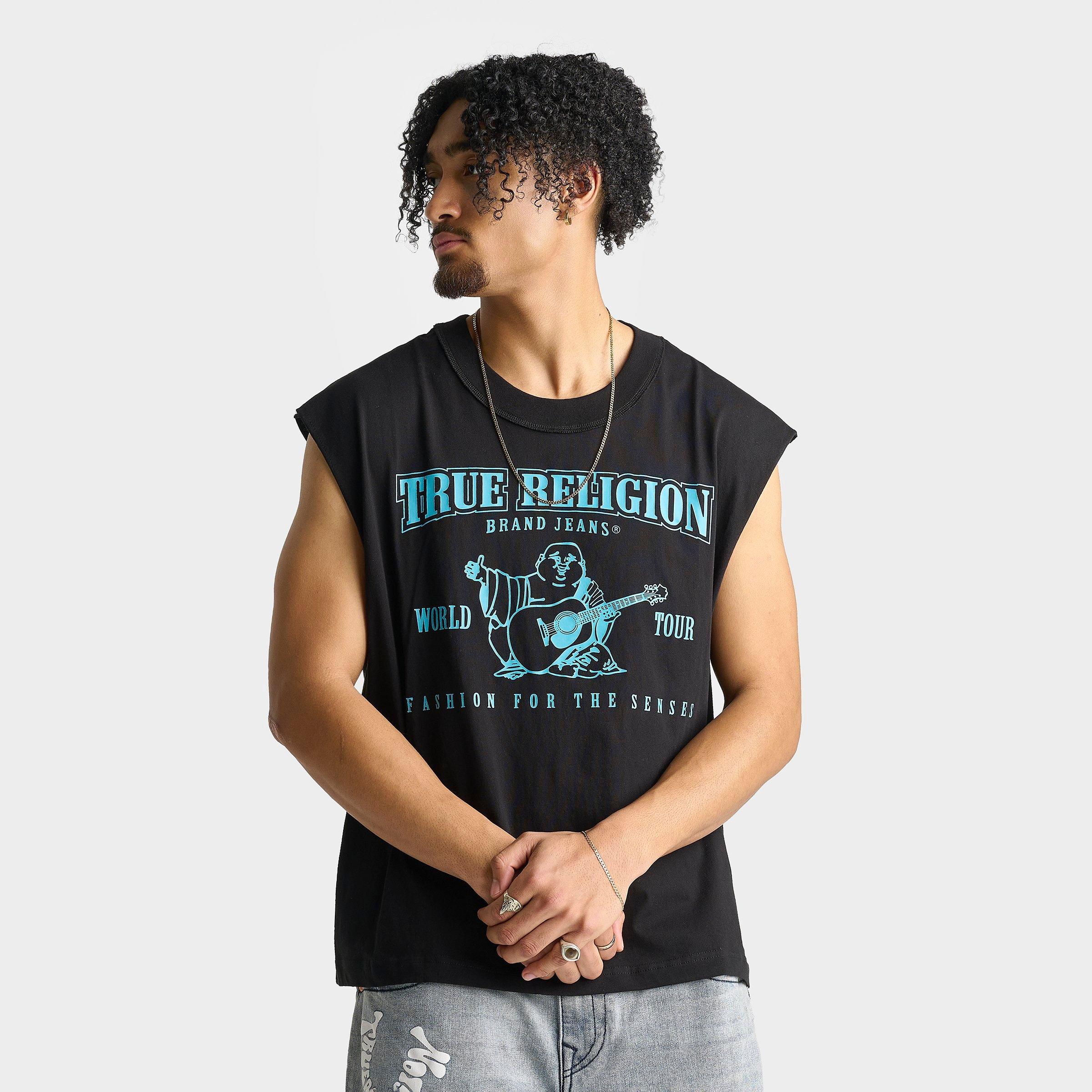 True Religion World Tour Sleeveless Cut Off T-Shirt