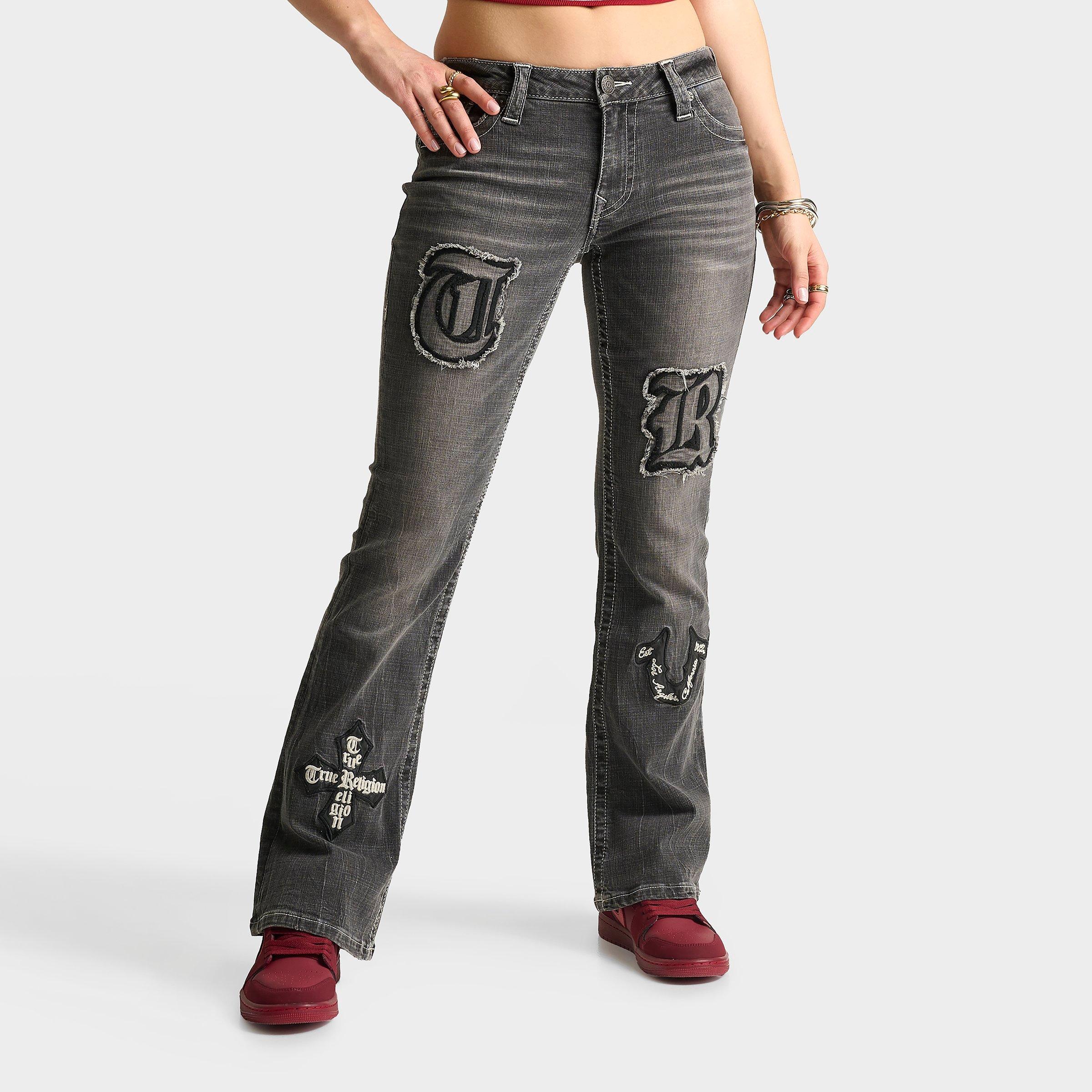 True Religion Becca Appliqué Mid-Rise Bootcut Jeans
