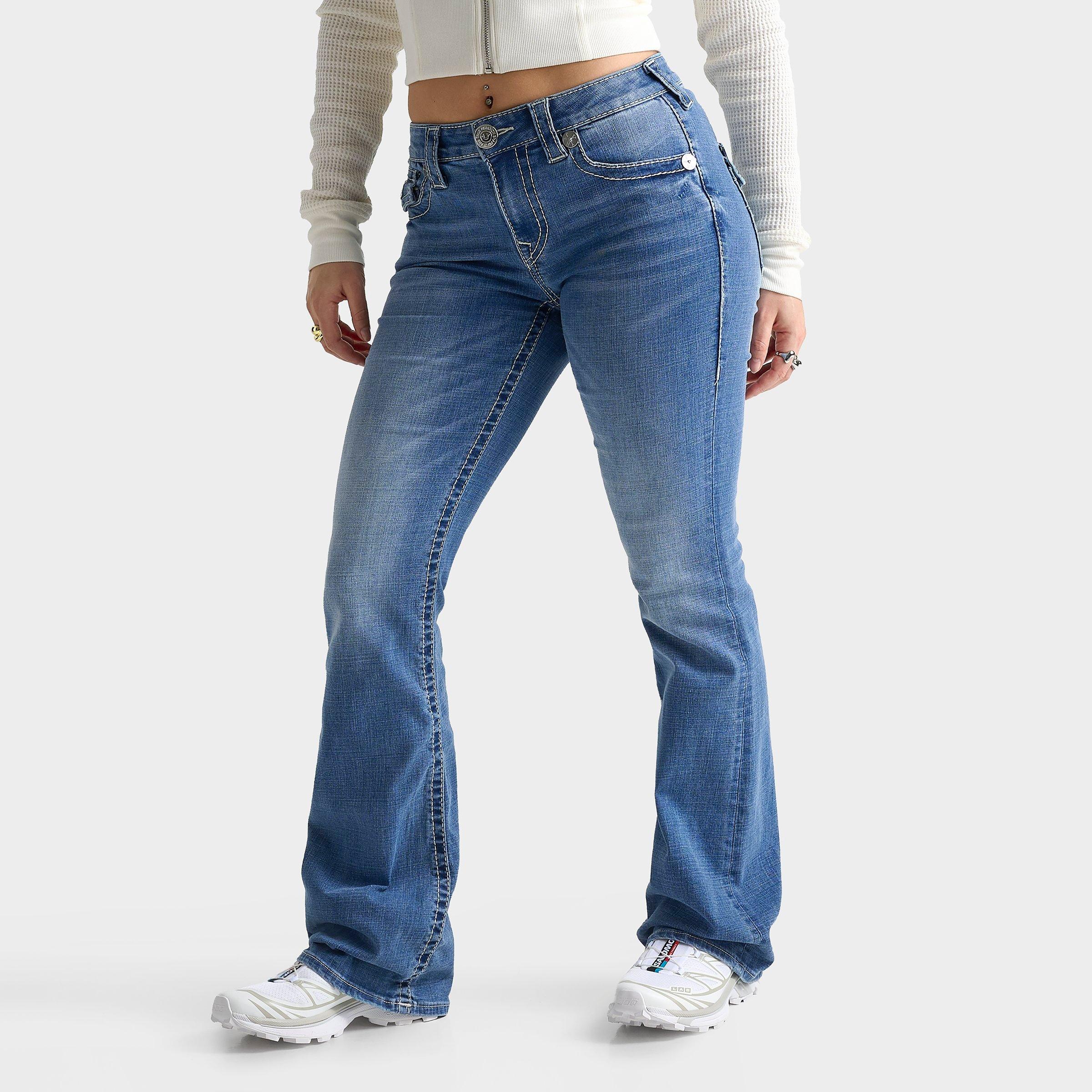 True Religion Becca Big T Tattoo Flap Mid-Rise Bootcut Jeans