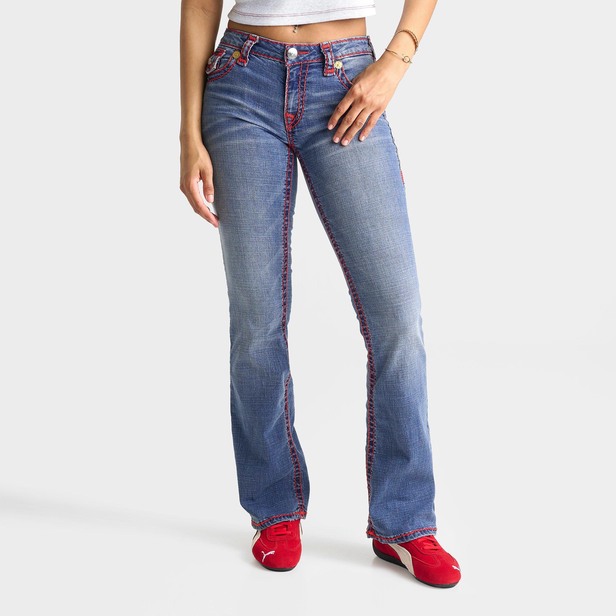 True Religion Becca Super T Flap Mid-Rise Bootcut Jeans