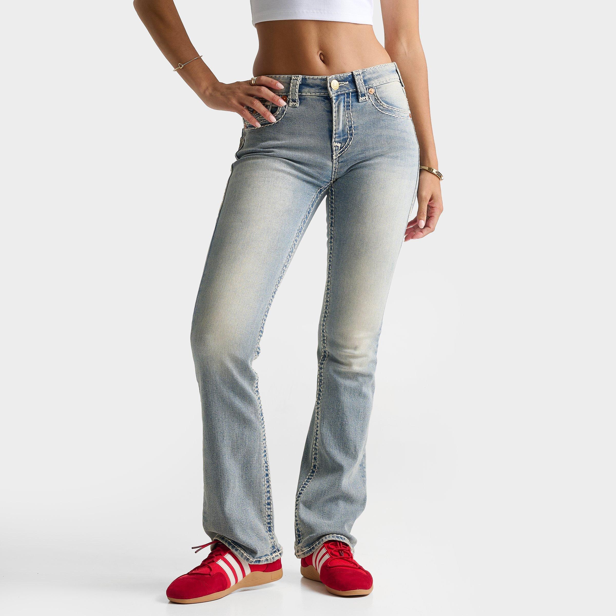 True Religion Becca Tiger Super T Flap Mid-Rise Bootcut Jeans