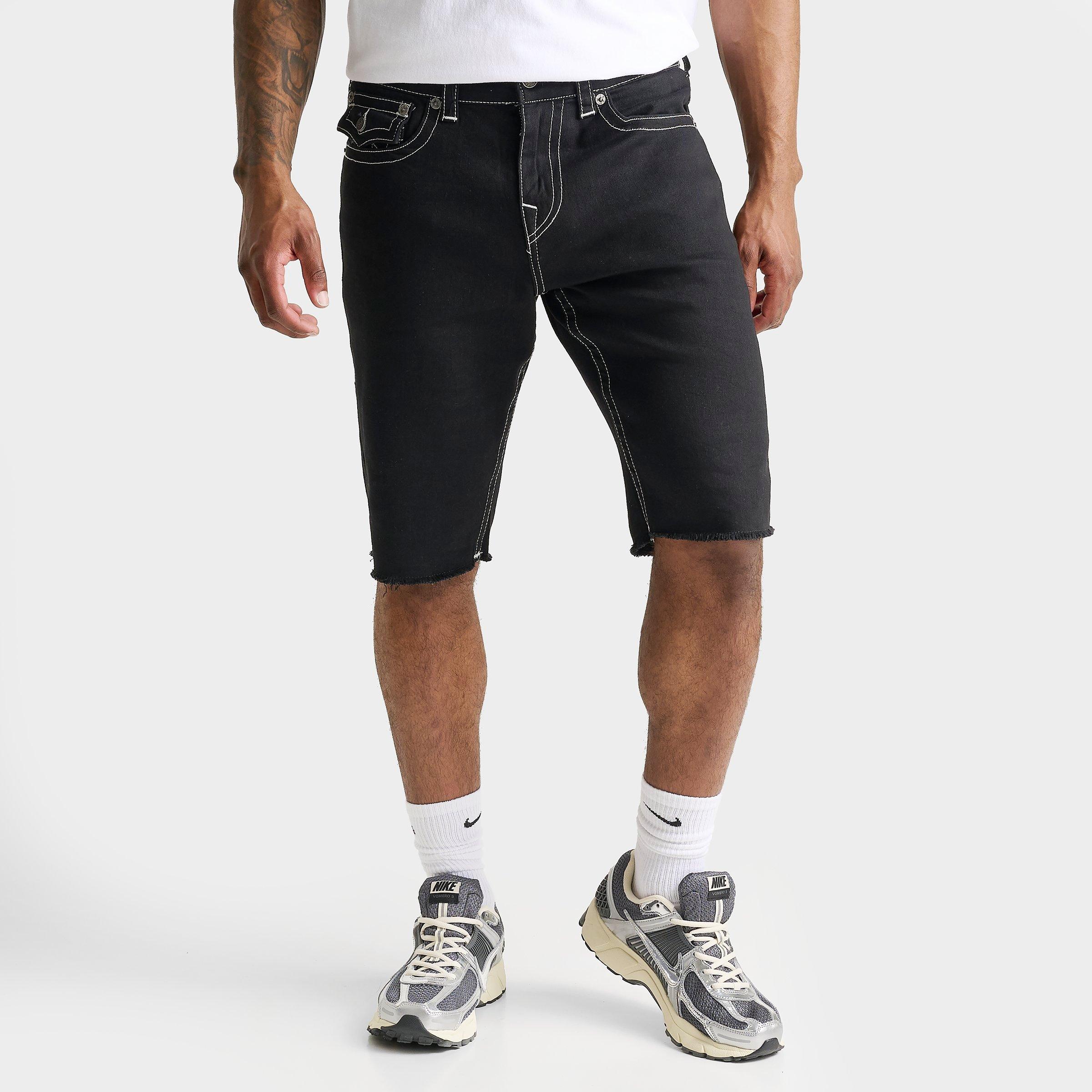 True Religion Ricky Frayed Denim Shorts