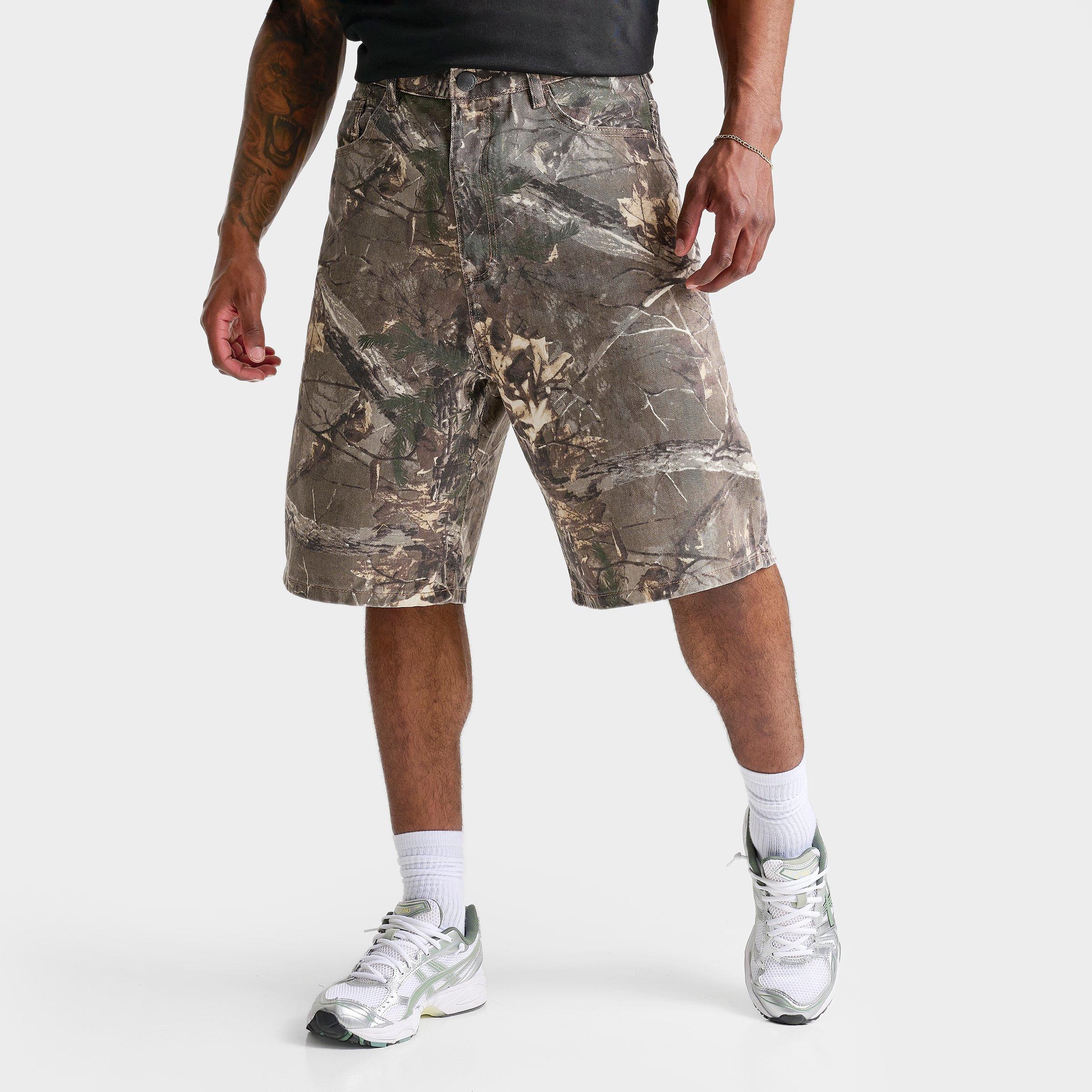 Unlike Humans Savis Camo Denim Shorts