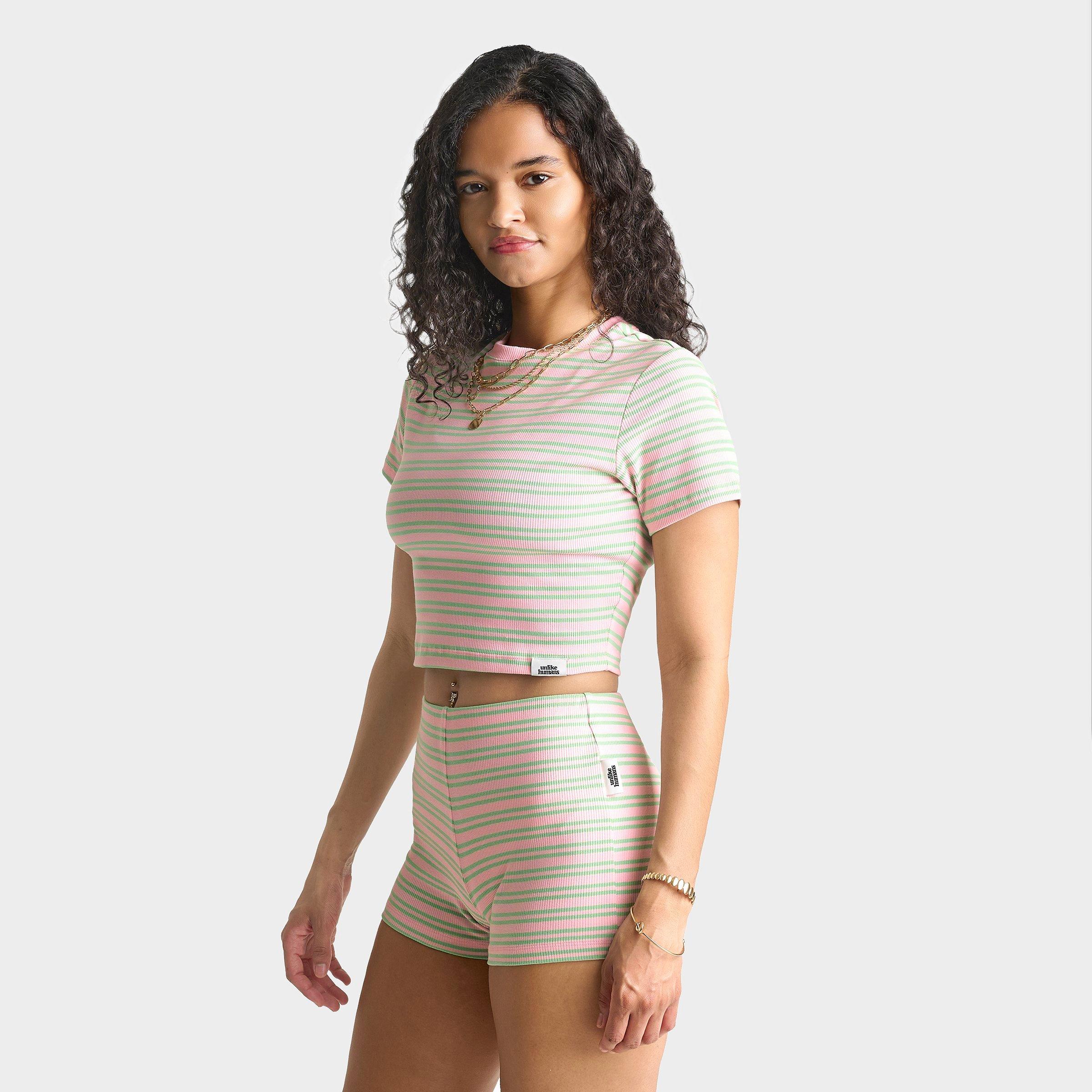 Unlike Humans Ribbed Striped T-Shirt
