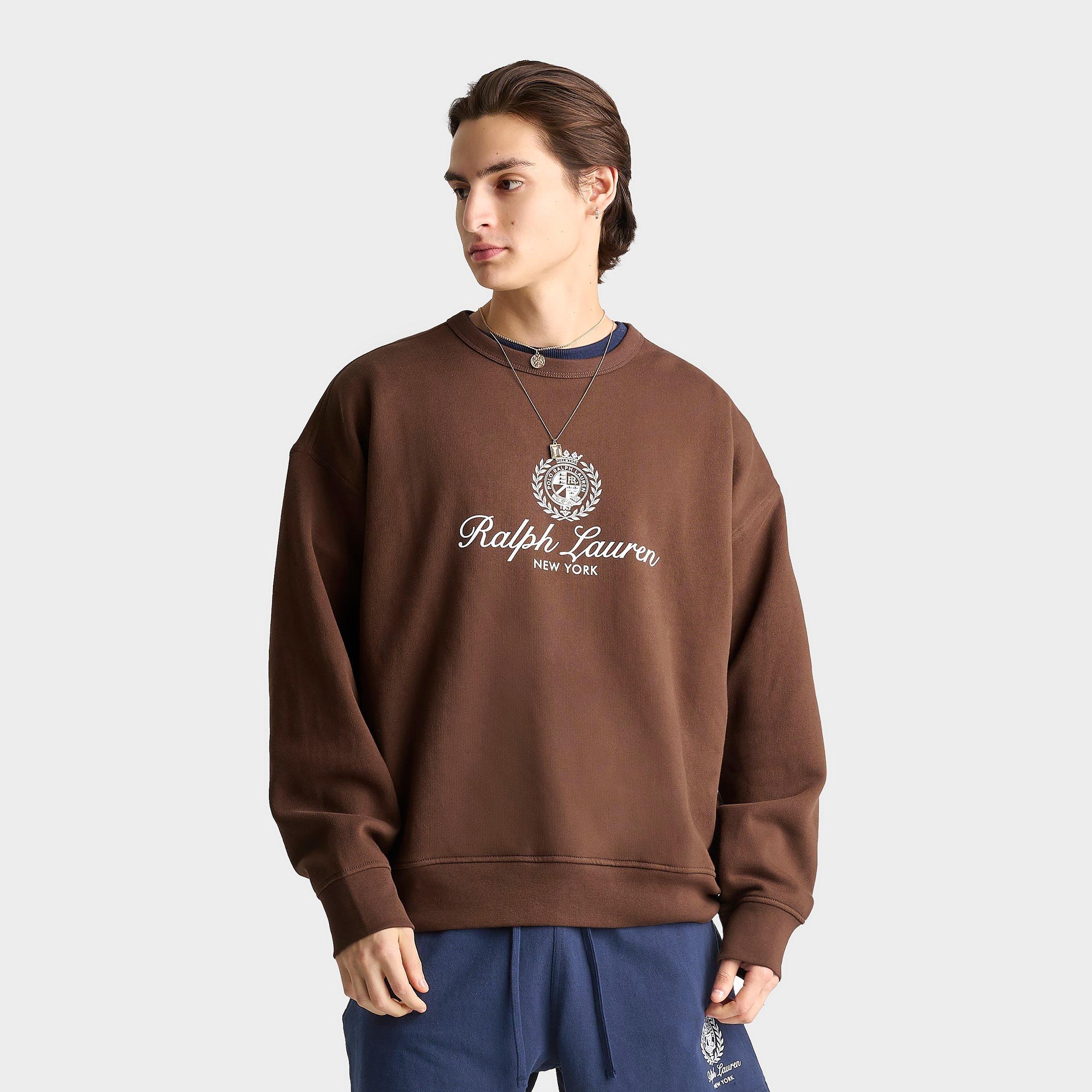 Polo Ralph Lauren Script Crest Logo Fleece Crewneck Sweatshirt