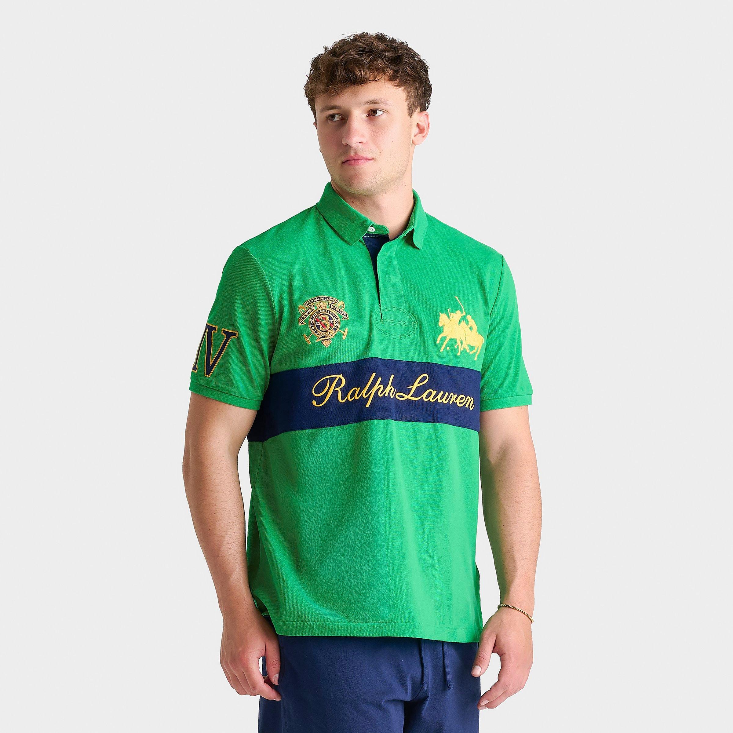 Polo Ralph Lauren Striped Crest Jersey Polo Shirt