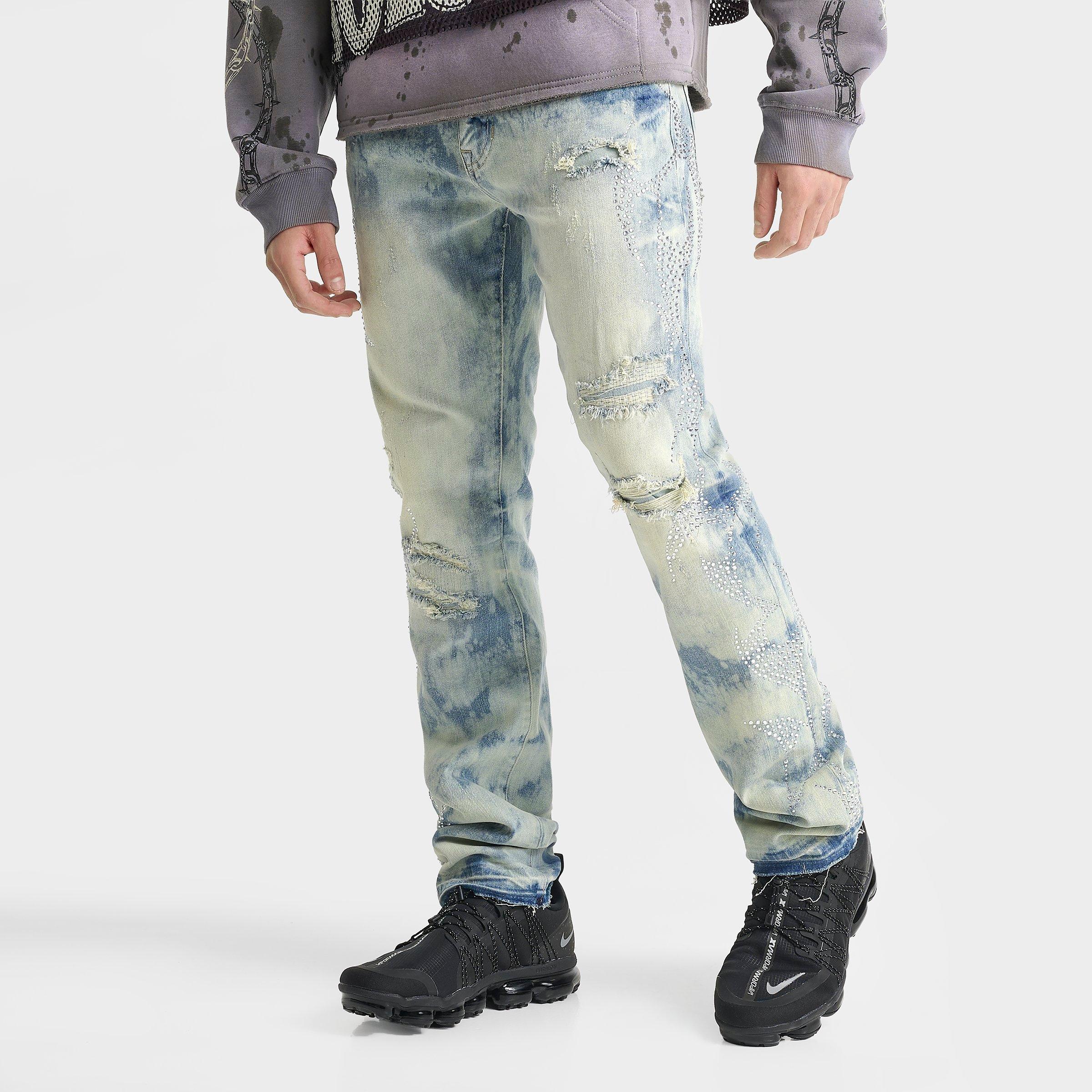 Smoke Rise Rhinestone Scorpion Ripped Denim Jeans