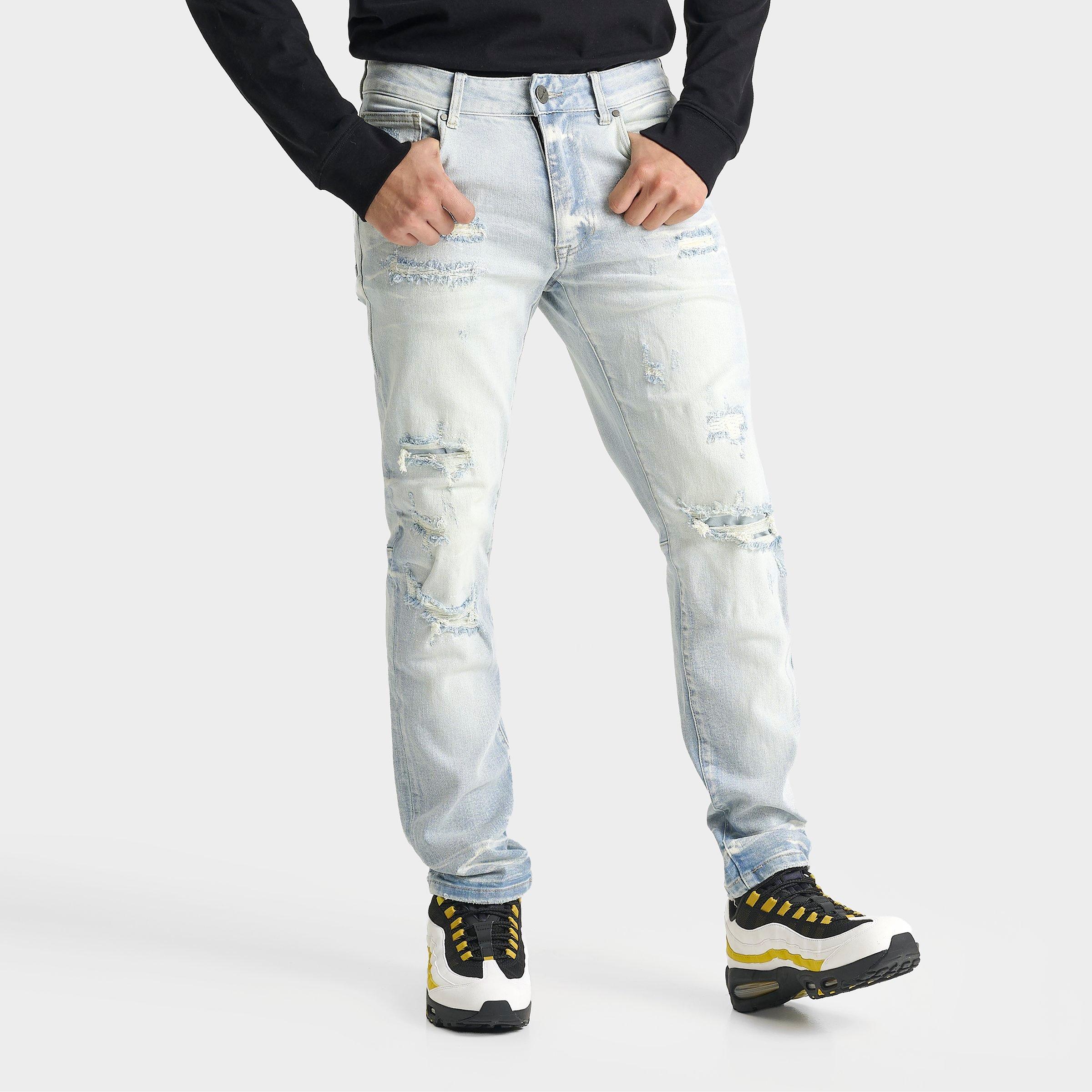 Smoke Rise Distressed Slim Denim Jeans
