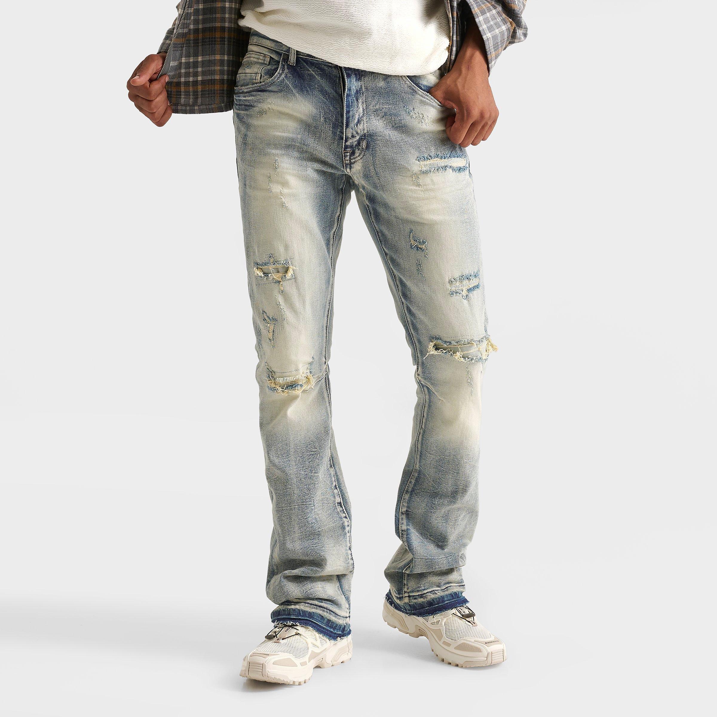 Smoke Rise Lazy Stacked Flare Denim Jeans